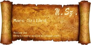 Marc Szilárd névjegykártya